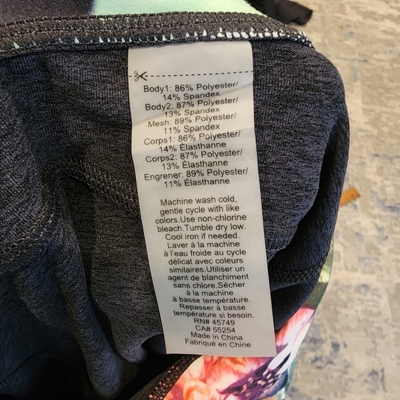 Nanette Lepore Grey Floral Mesh leggings b women's size medium. - Picture 5 of 16